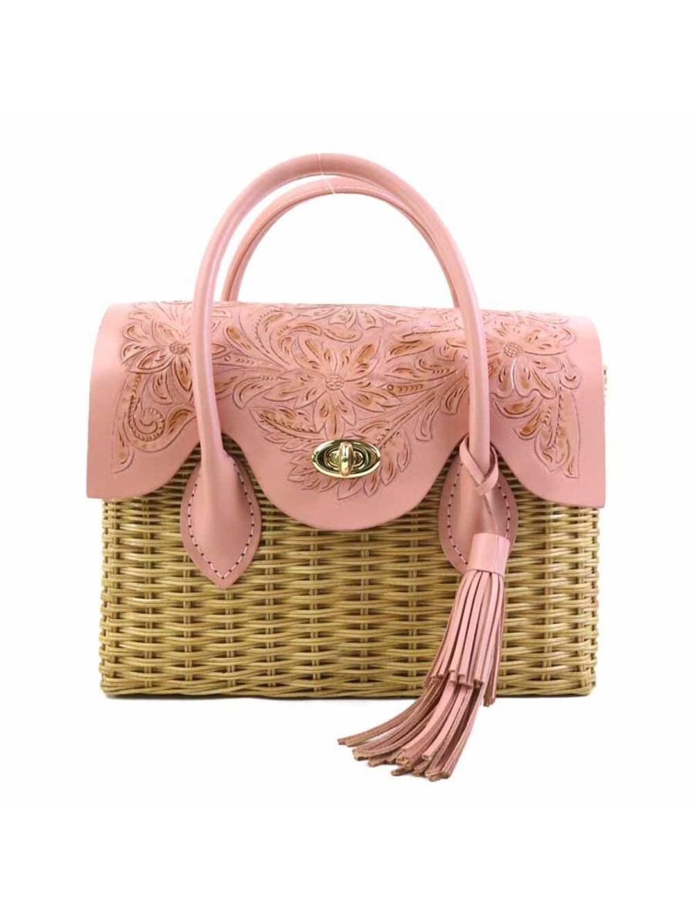 Auth Carving Tribes Handbag Basket Bag #303086C12B